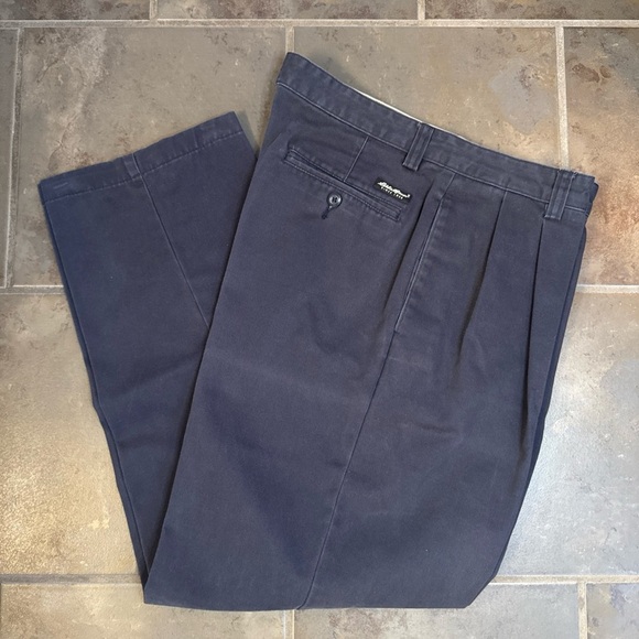 Eddie Bauer Other - Eddie Bauer Men’s Relaxed Fit Dress Pants Wrinkle Resistant Dark Blue 35x32